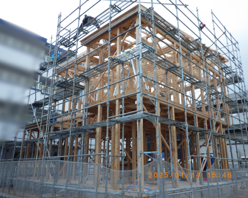 屋根の形が出来ました